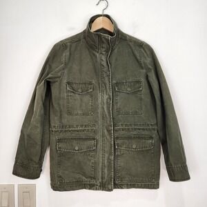Madewell Surplus Olive Green Utility Jacket Field Jacket Size XS‎ Cotton Zip Up